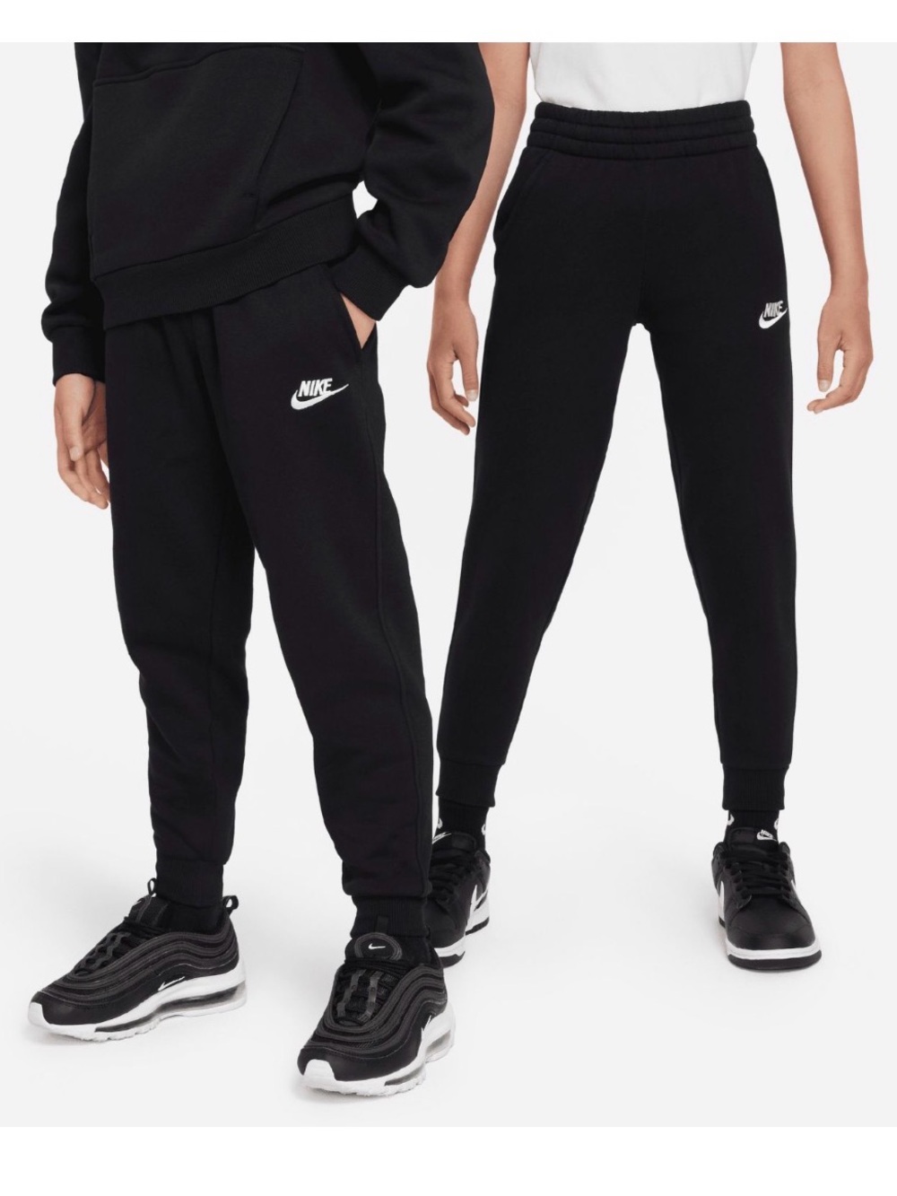 Nike Black Kids' Joggers with White Swoosh